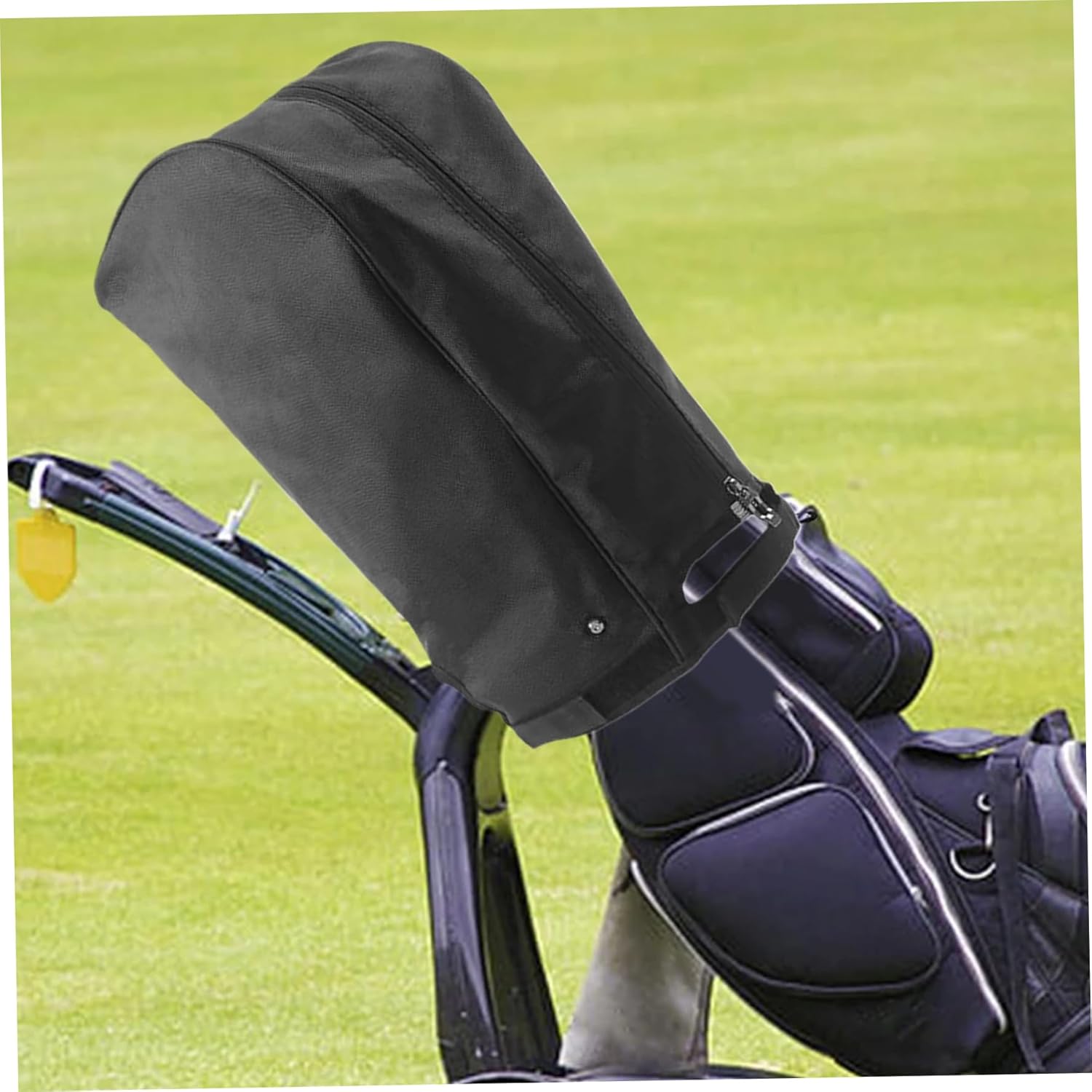 Golf Bag Cover Waterproof Golf Bag Rain Cover Portable Rain Hood with Zipper & Fixed Buckle Hood for Men Women Stand Bags & Carry Cart| Club Head Covers