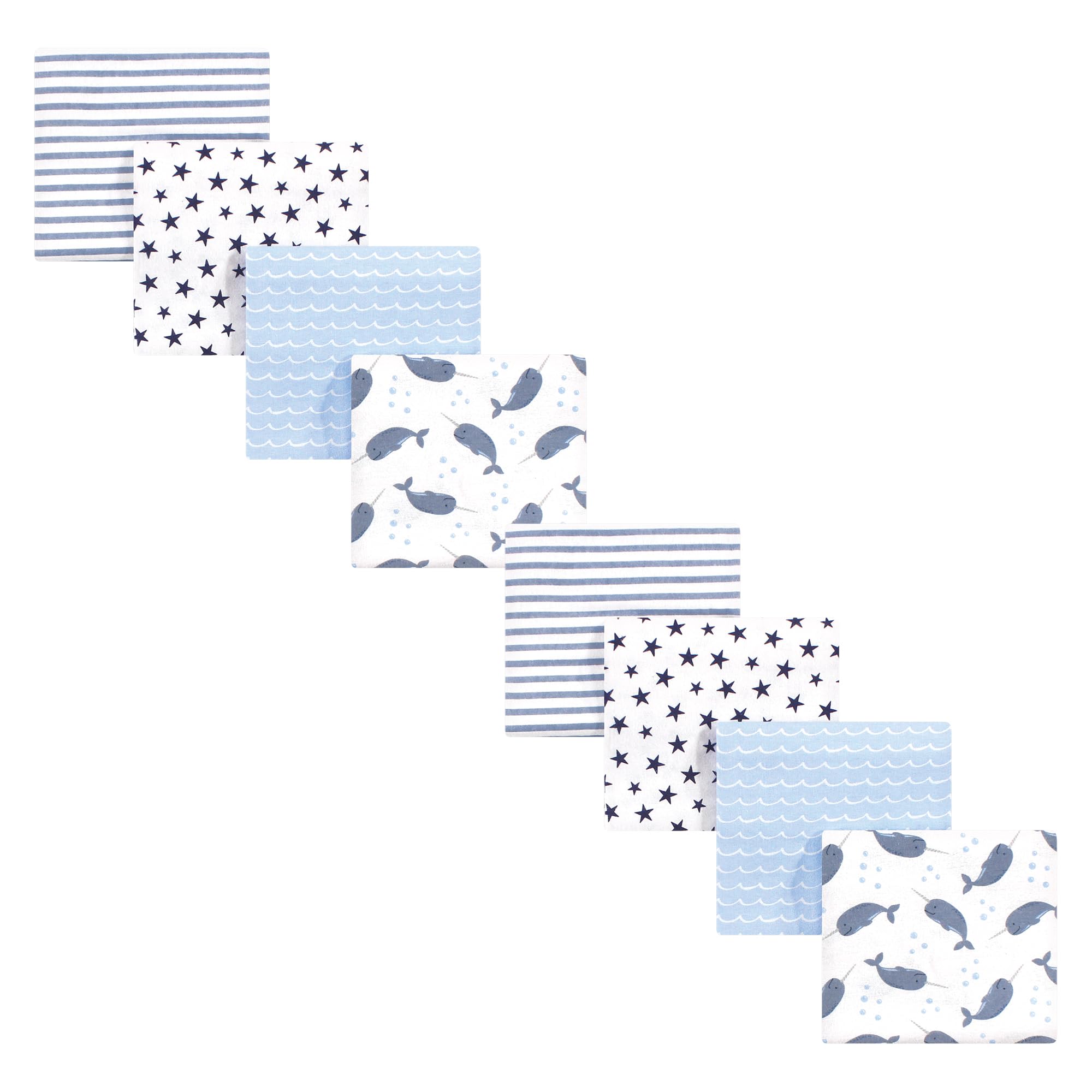 Couvertures bébé en flanelle de coton Hudson Baby lot de 4