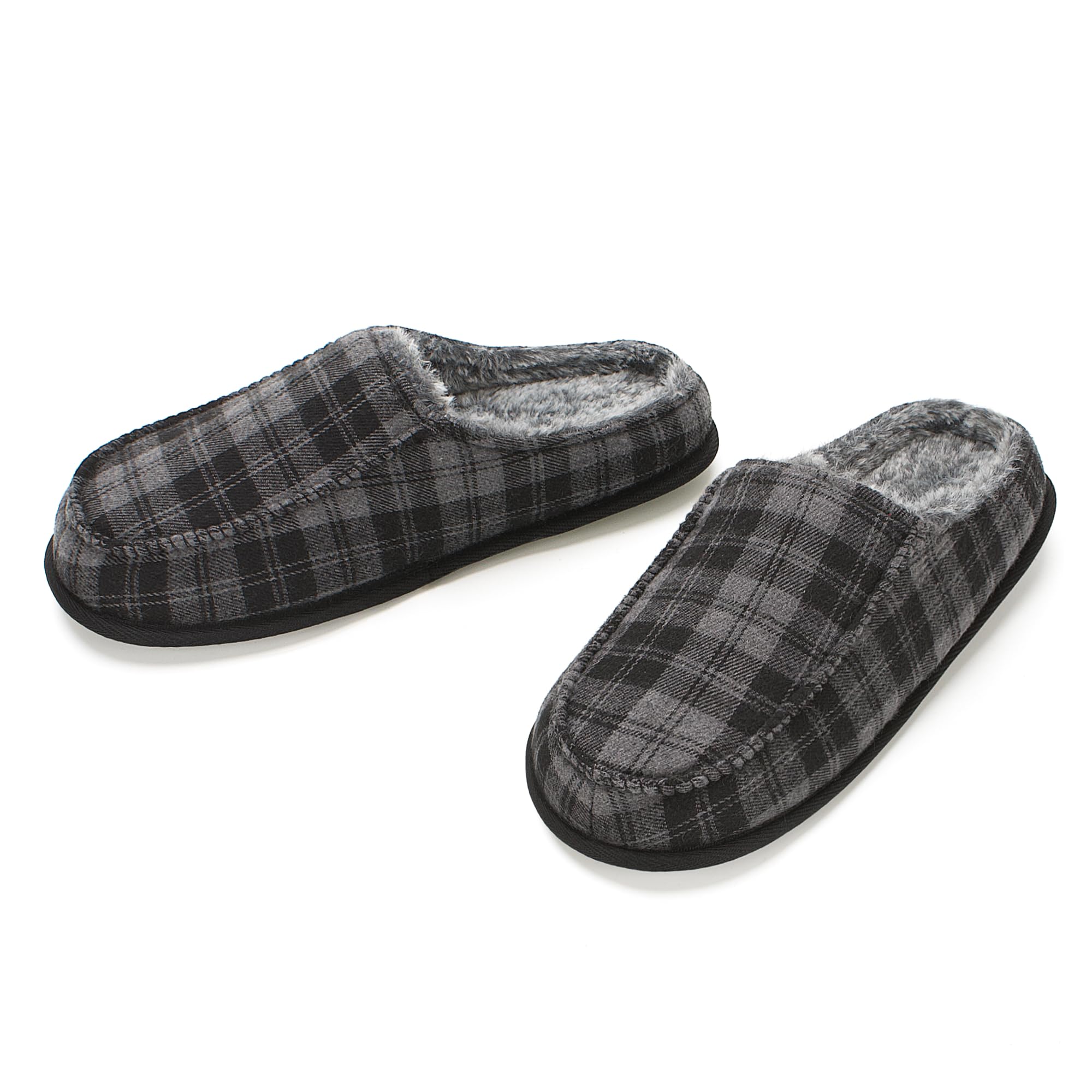 cosyone1997 Mens Slippers Memory Foam Non Slip Backless Moccasins