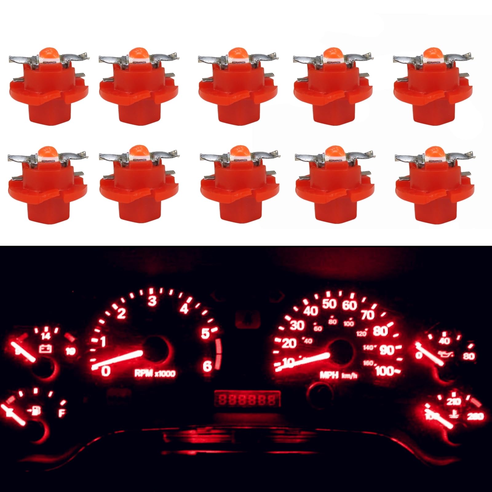 Amazon.com: WLJH 10x Bright Red Instrument Cluster Bulb Dash