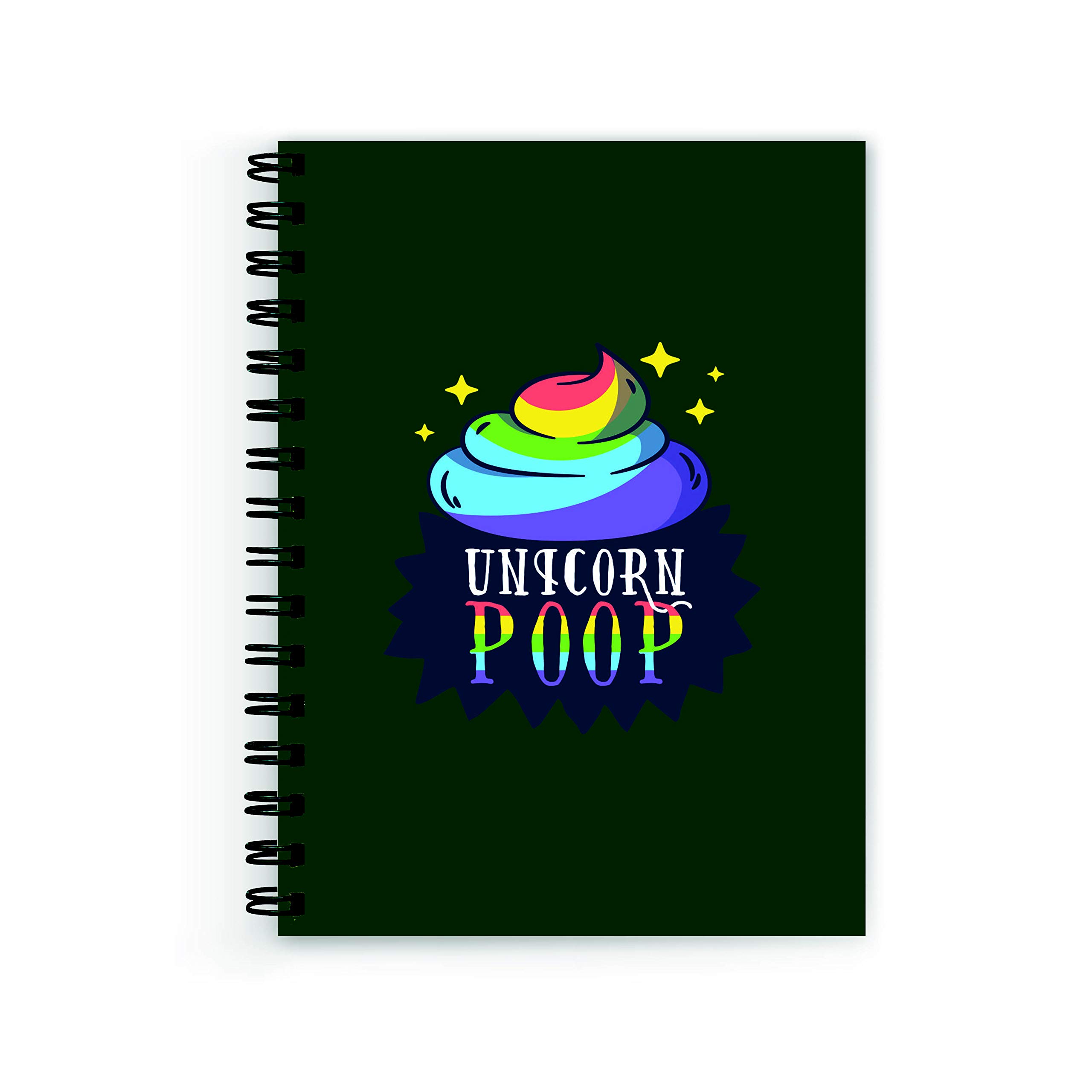 Plan To Gift Notebook unruled Unicorn Poop Notebook Wire Bound Spiral Printed Pages:160 (Size A5)