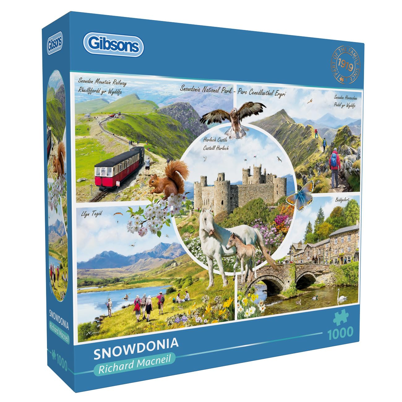 Gibsons Snowdonia 1000 Piece Jigsaw Puzzle for Adults - Nature & Architecture, Welsh National Park Treasures Artwork by Richard MacNeil Premium Sustainable Puzzle Made in the UK/EU - Great Gift — image 1