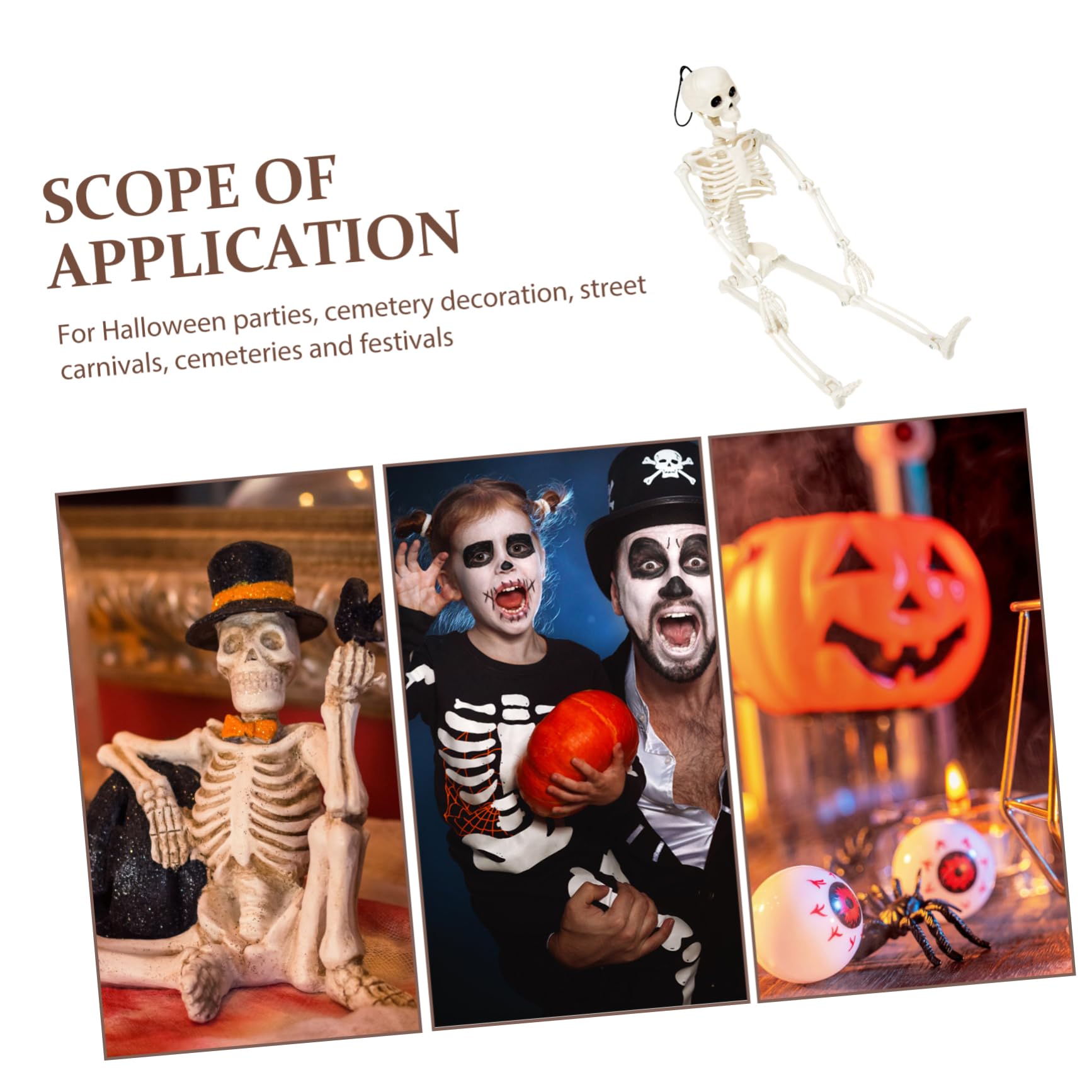 BESTonZON 5 Piezas Esqueleto Humano Esqueleto Adorno De Calavera De Halloween Esqueleto De Simulación Pequeño Modelo De Esqueleto Decoración De Esqueleto De Halloween El Plastico