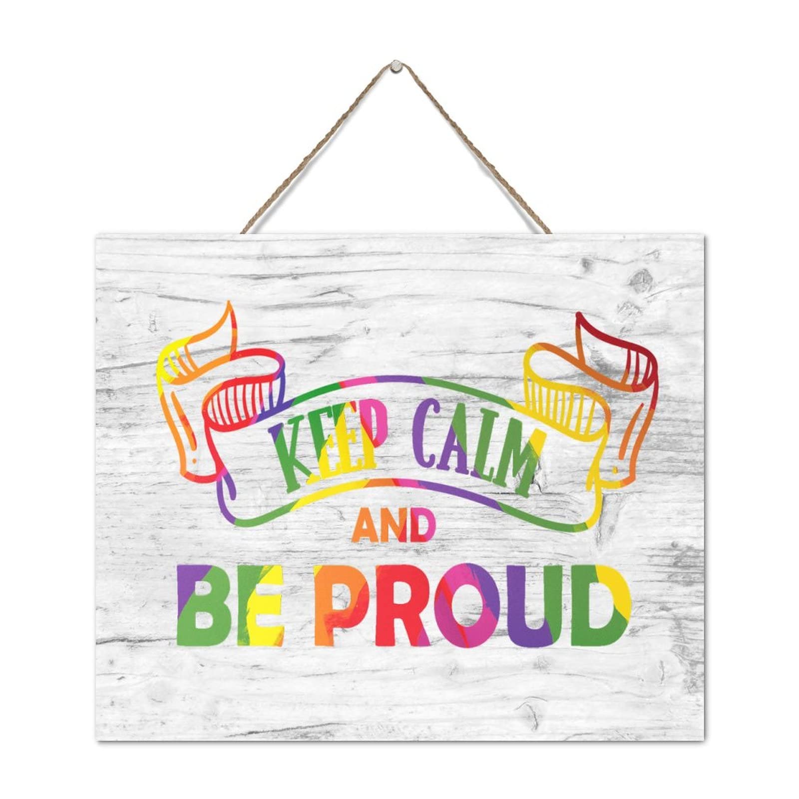 Décoration murale rustique en bois Keep Calm pour salon et bureau