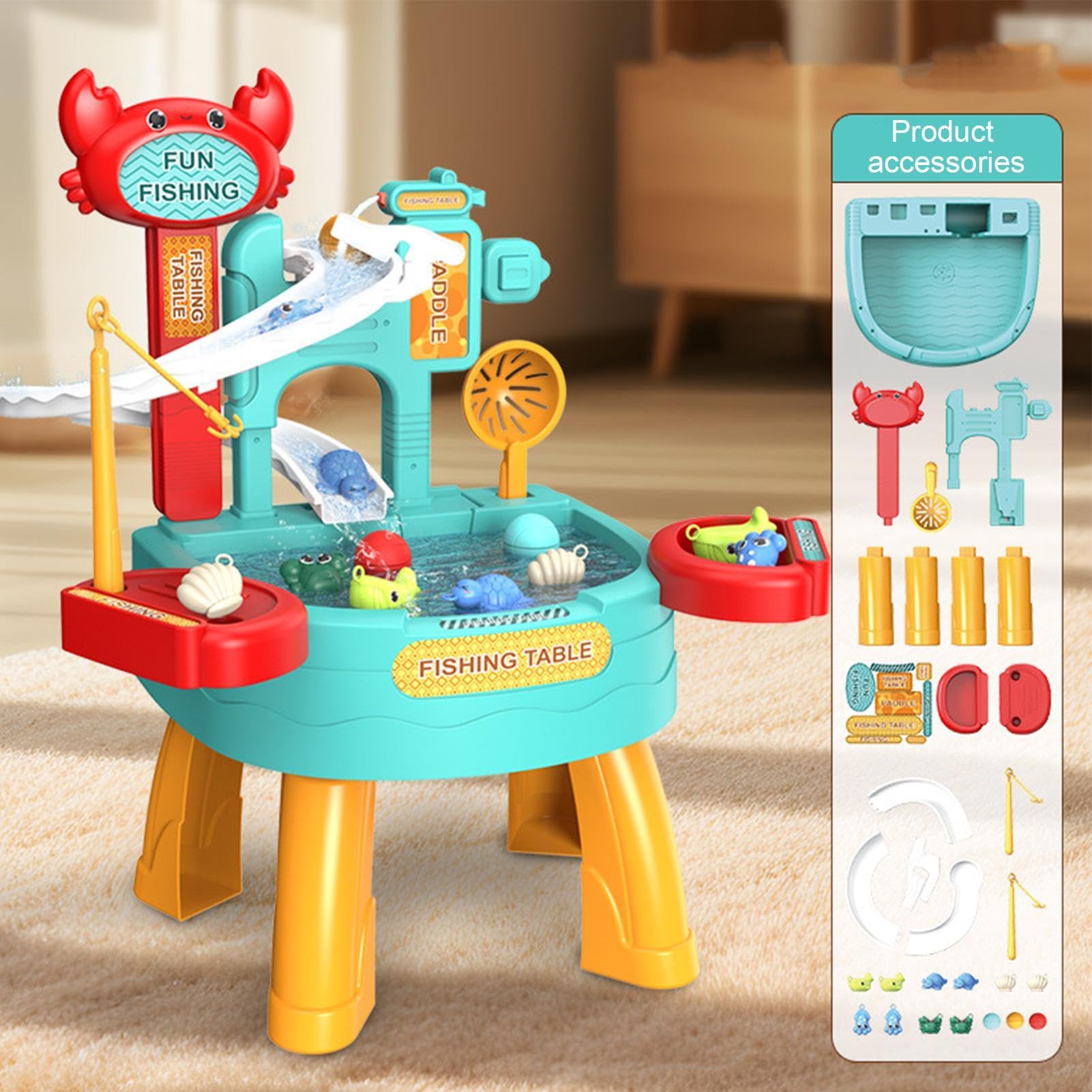 Tavolo Acqua Da Esterno Di Pesca Estivo | Lavello Con Acqua Corrente Per Maschi Bambini In Età Prescolare Giardino Patio Spiaggia Campeggio Asilo Casa Bagno Vacanze