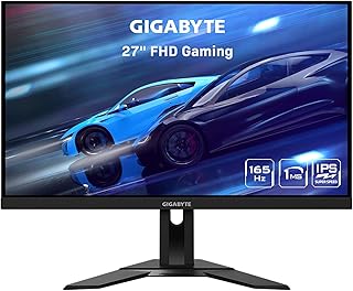 GIGABYTE G27F 2 - 27" 165Hz 1080P Gaming Monitor, 1920 x 1080 SS IPS Display, 1ms (MPRT) Response Time, 95% DCI-P3, 1x Display Port 1.2, 2x HDMI 2.0/ USB 3.2 ,Black
