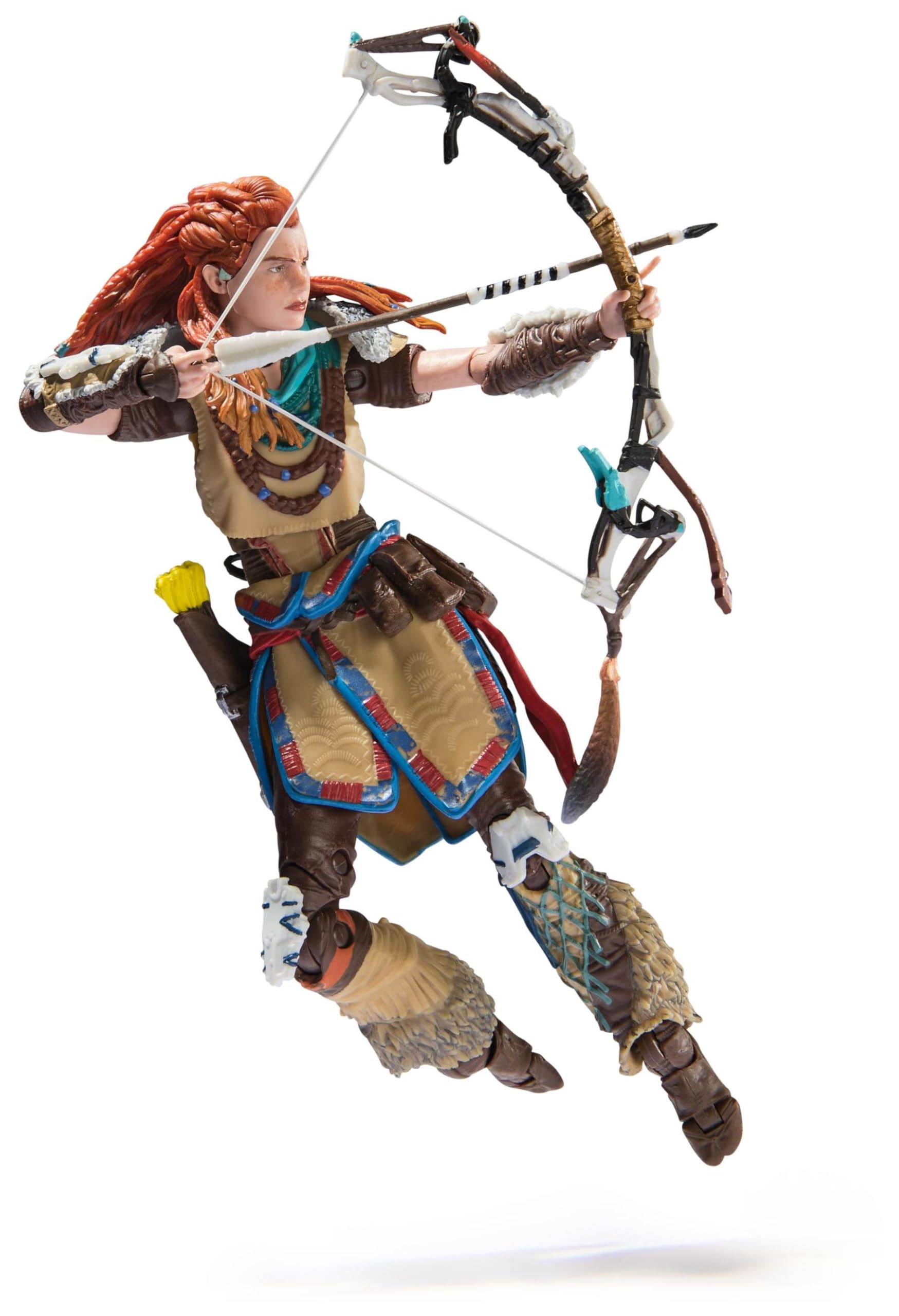 Playstation Horizon Forbidden West, Figura de acción de Lujo de Aloy de 15 cm con 15 Accesorios, The Shapes Collection, para Fans y coleccionistas de la PS5 a Partir de 17 años