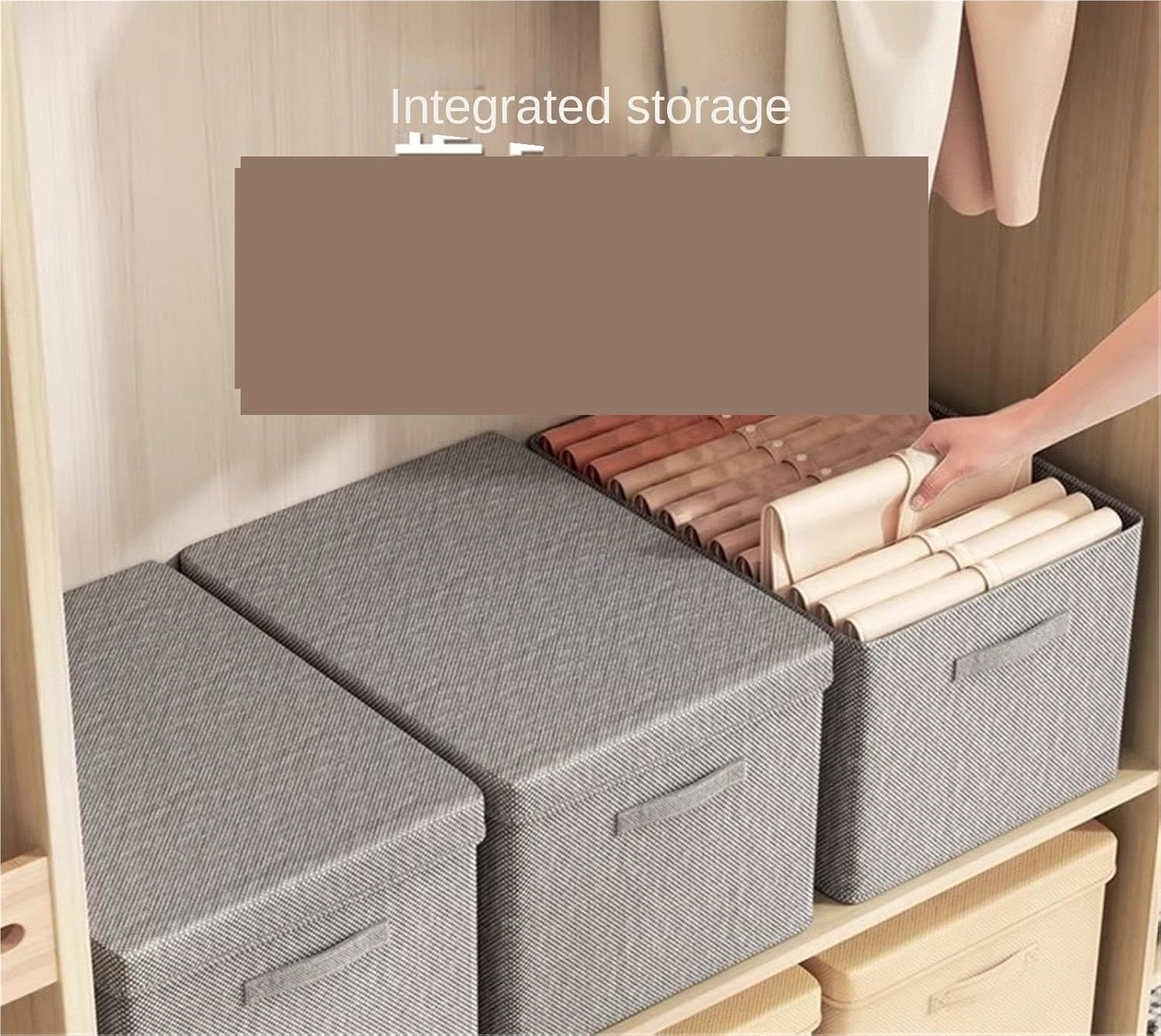 Storage Bag for Clothes Bedding Quilt Storage Bag with Lid and Handles for Moving Packing and Organizing Boxes Storage Container(Pink)