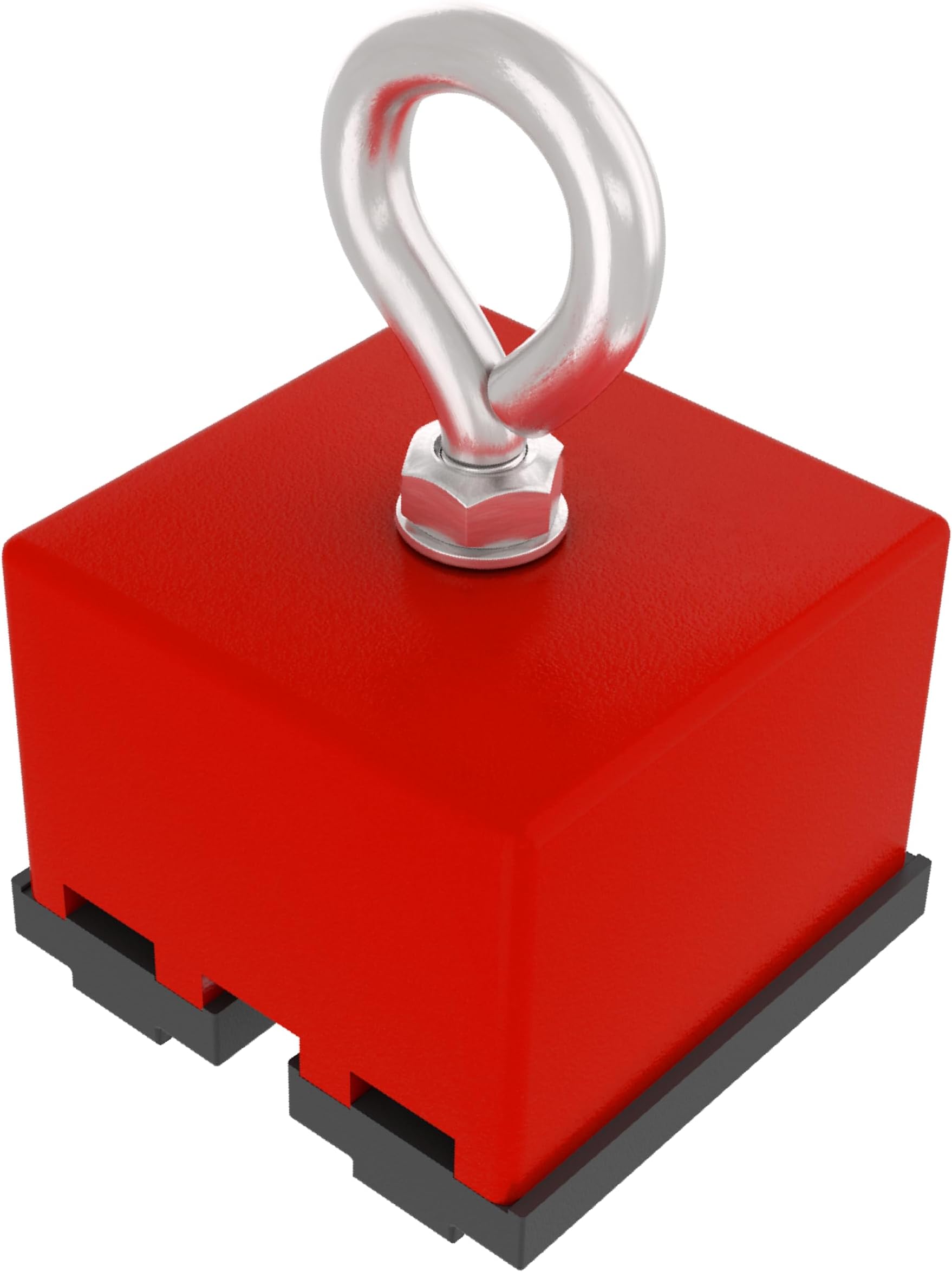 2" X 2" X 1" Red Heavy-Duty Holding & Retrieving Magnet