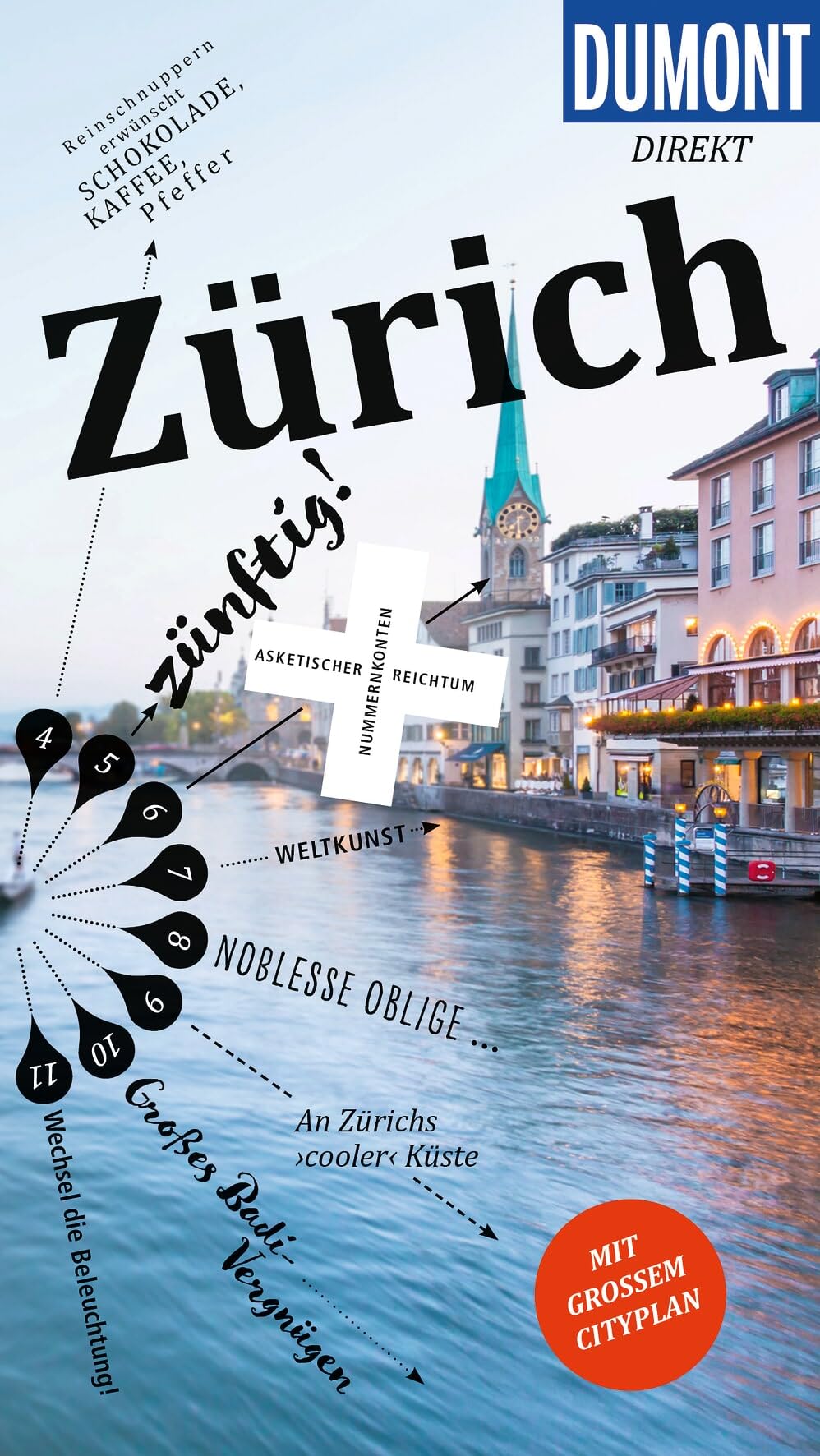 DUMONT direkt Reiseführer Zürich: Mit großem Cityplan