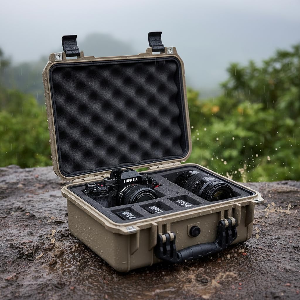 MEIJIA Funda protectora portátil impermeable para todo tipo de clima, funda rígida, funda para cámara con espuma de ajuste personalizado, ajuste para uso de drones, cámara, equipos, pistolas, 13.3 x