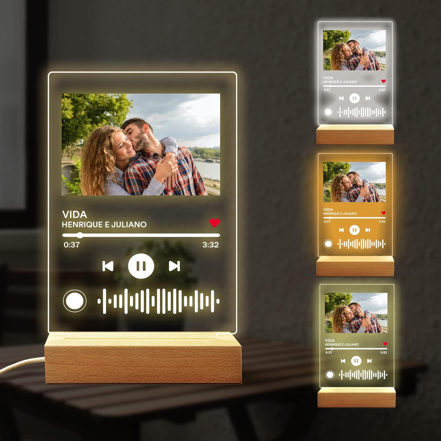 Personalized Acrylic Song with Photo, Custom Music Plaque with Picture