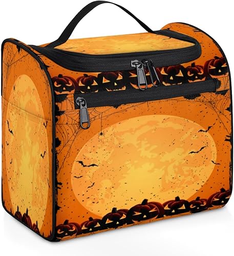 Miniatura 2 de The Halloween Design Toiletry Bag for Women Travel Makeup Organizer with Hanging Hook Traveling Cosmetic Bags for Toiletries Accessories