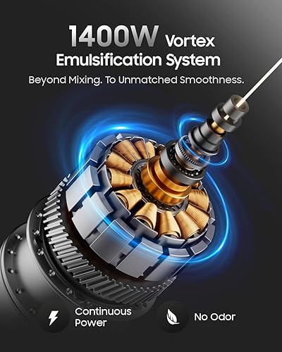 Miniatura 4 de Licuadora para cocina, licuadoras profesionales de 30000 RPM para batidos con recipiente Tritan de 56 onzas, ajustes de 10 velocidades y 6 menús