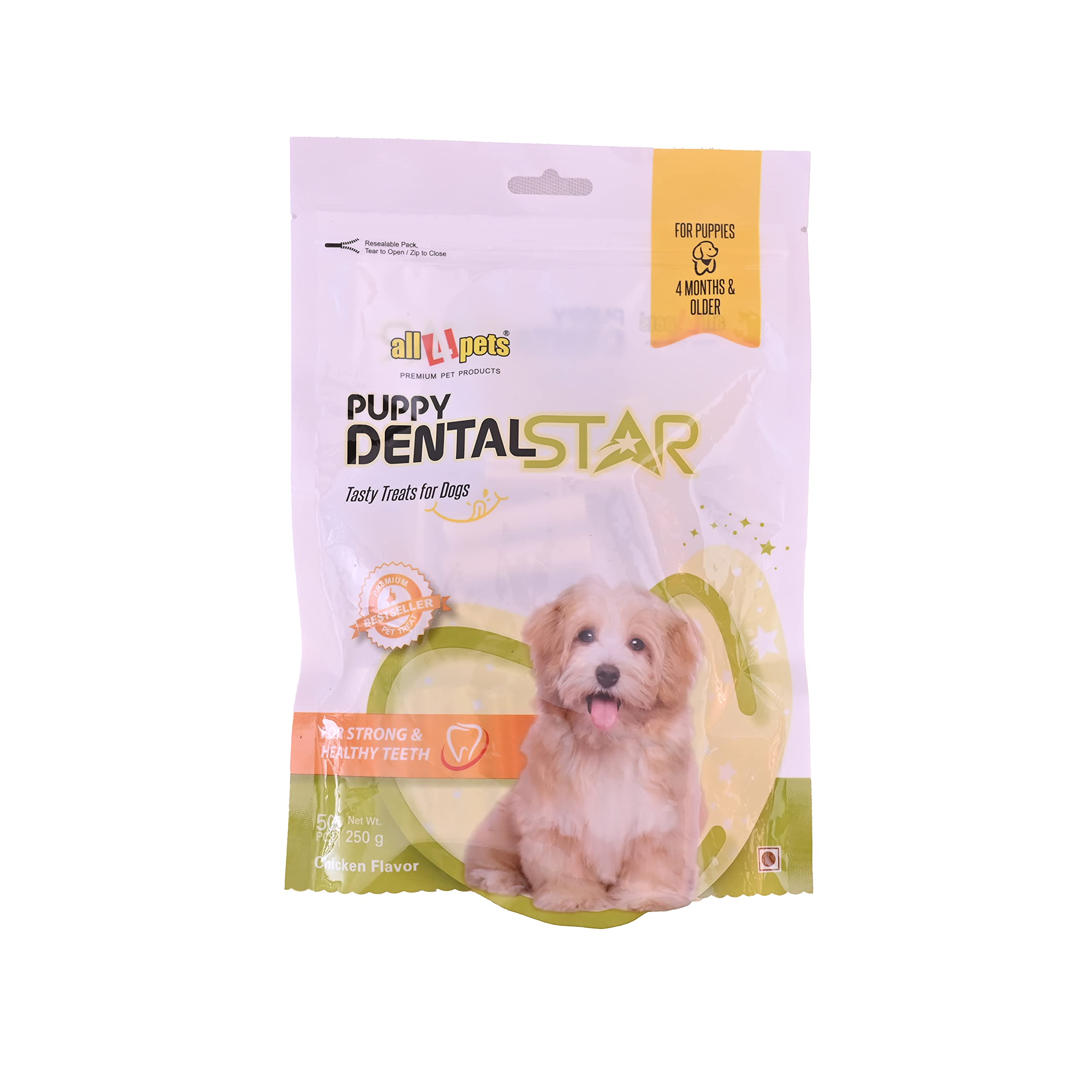 All4pets Puppy Dental Star Chicken Flavour-250gm(50pcs)(for Puppies) (B0923185SX) Amazon Price History, Amazon Price Tracker