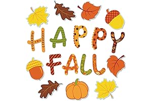 Whaline Thanksgiving Happy Fall Cut-Outs