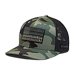 Columbia Unisex Tree Flag Mesh Ball Cap, Stone Green Mod Camo, Large/X-Large
