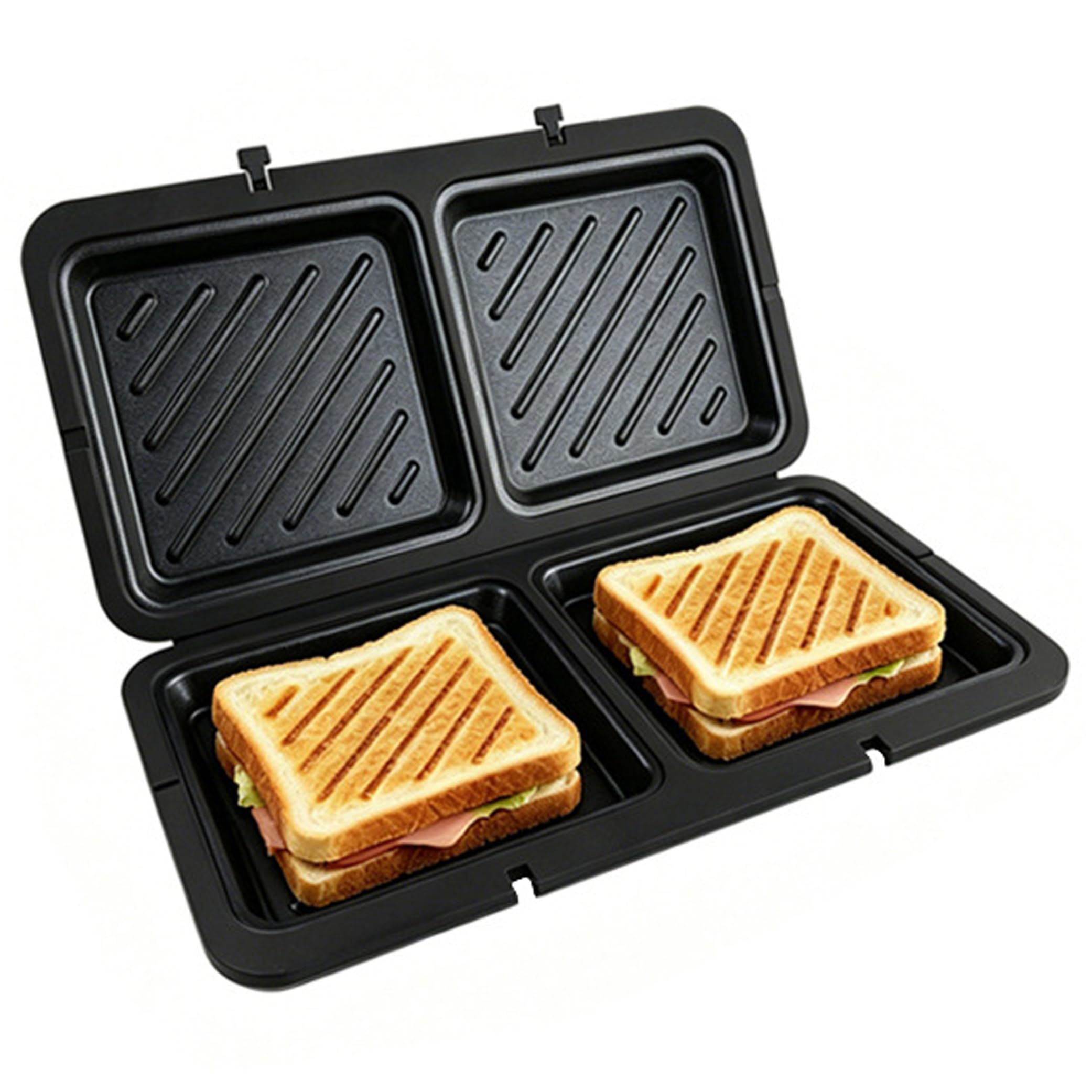 Sandwichera para microondas, 2 ranuras, antiadherente, para microondas, queso asado a la parrilla