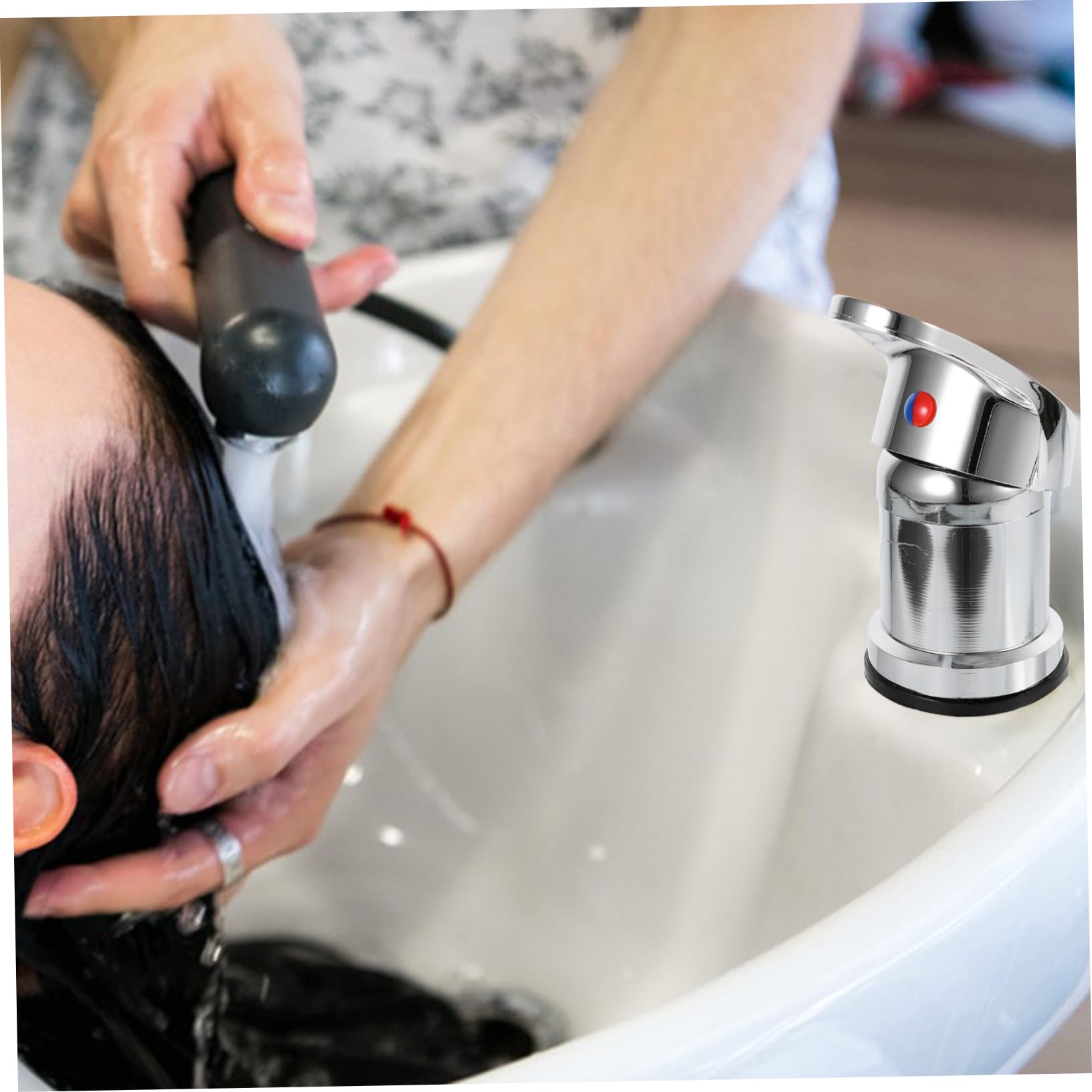 NUOBESTY 2 Pezzi Rubinetto Miscelatore Acqua Rubinetto Per Shampoo Da Salone Di Bellezza Per Parrucchiere Per Spa Miscelatore Caldo/Freddo Per