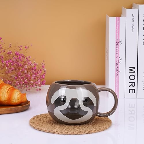 Vista 24 de Taza de café de llama de 14 onzas, taza de café de cerámica novedosa, taza de té de porcelana 3D para mujeres, Navidad, inauguración de la casa