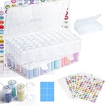 Diamond Art Storage, 60 Jars Bead Organizer & Labels by FOREVER YOUNG