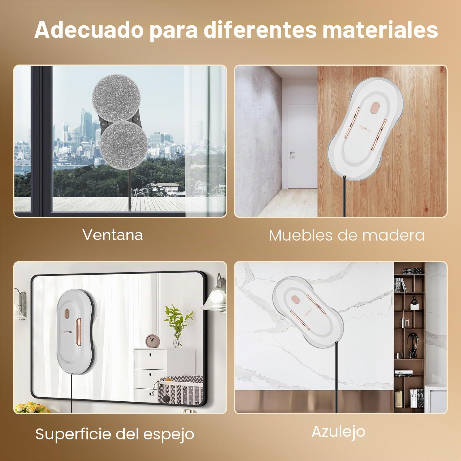 CHOVERY Robot de limpieza de ventanas automático con doble spray de agua CL3, limpiador de ventanas, robot limpiador de ventanas, robot de limpieza de vidrio, eléctrico de 3000 Pa Sunction Power