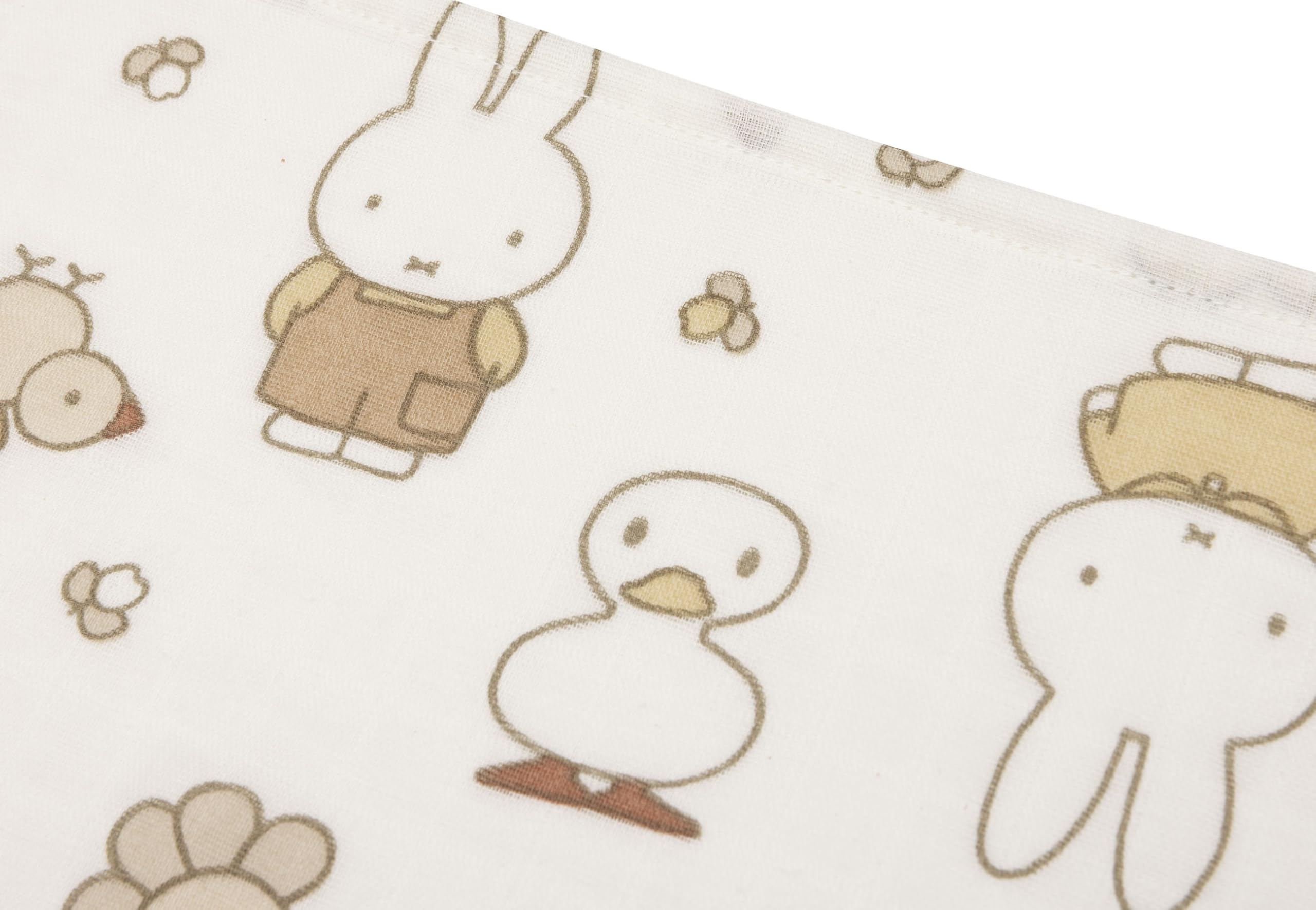 Jollein Muslin Cloths - Miffy Family Farm - 70x70cm - 3 Pack - 100% Cotton - Baby Burp Cloths - OEKO-TEX Certified - Image 3