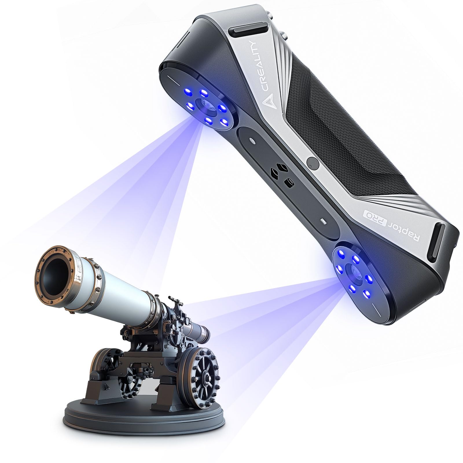 Creality CR-Scan Raptor Pro 3D Scanner for 3D Printing, 22+7 Blue