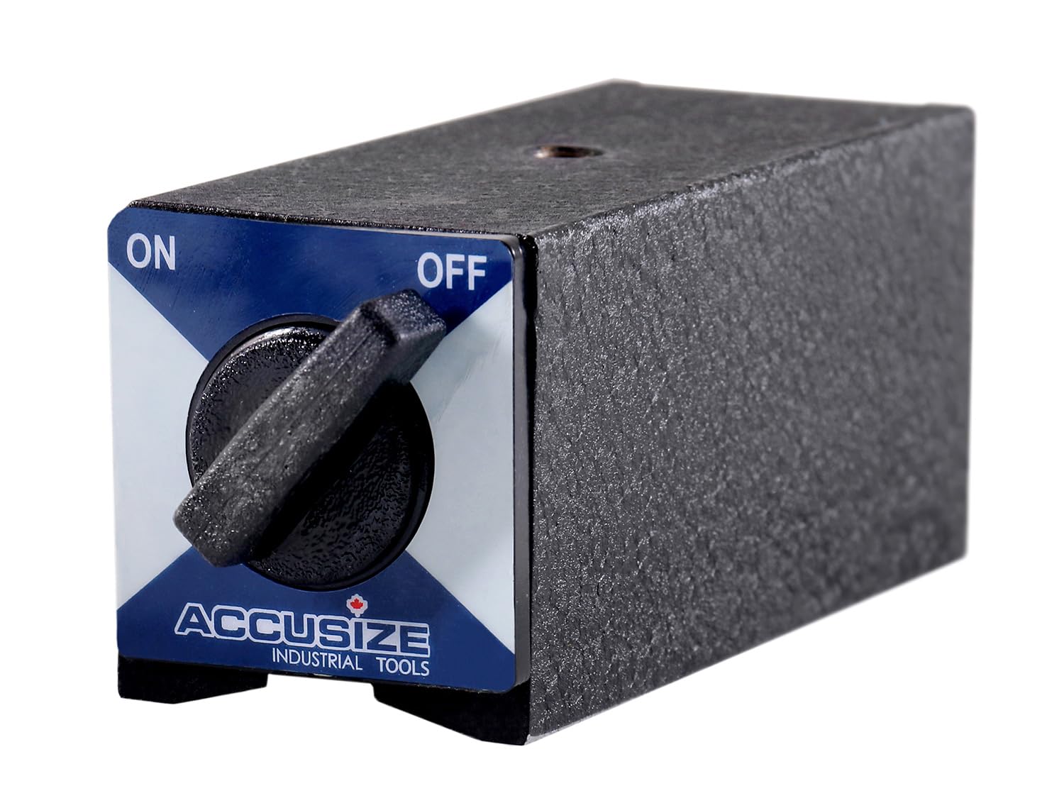 Accusize Industrial Tools Magnetic Base, 264 lb Pull with On/Off Switch, Fine Adjustment, and V-Groove Base for Machinist Indicators