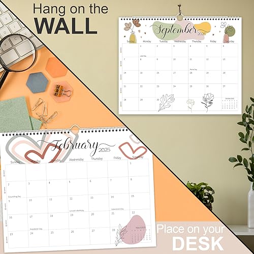 Miniatura 4 de Guasslee Calendario de pared 2024-2025, calendario de pared 2024, planificador de pared de 19 meses, junio 2024 a diciembre de 2025, calendario