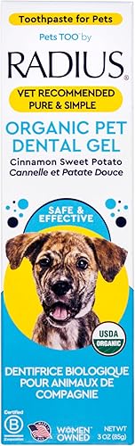 Miniatura 10 de RADIUS USDA - Pasta dental orgánica canina para mascotas, 2 unidades, 3 onzas, pasta dental no tóxica para perros, diseñada para limpiar los dientes