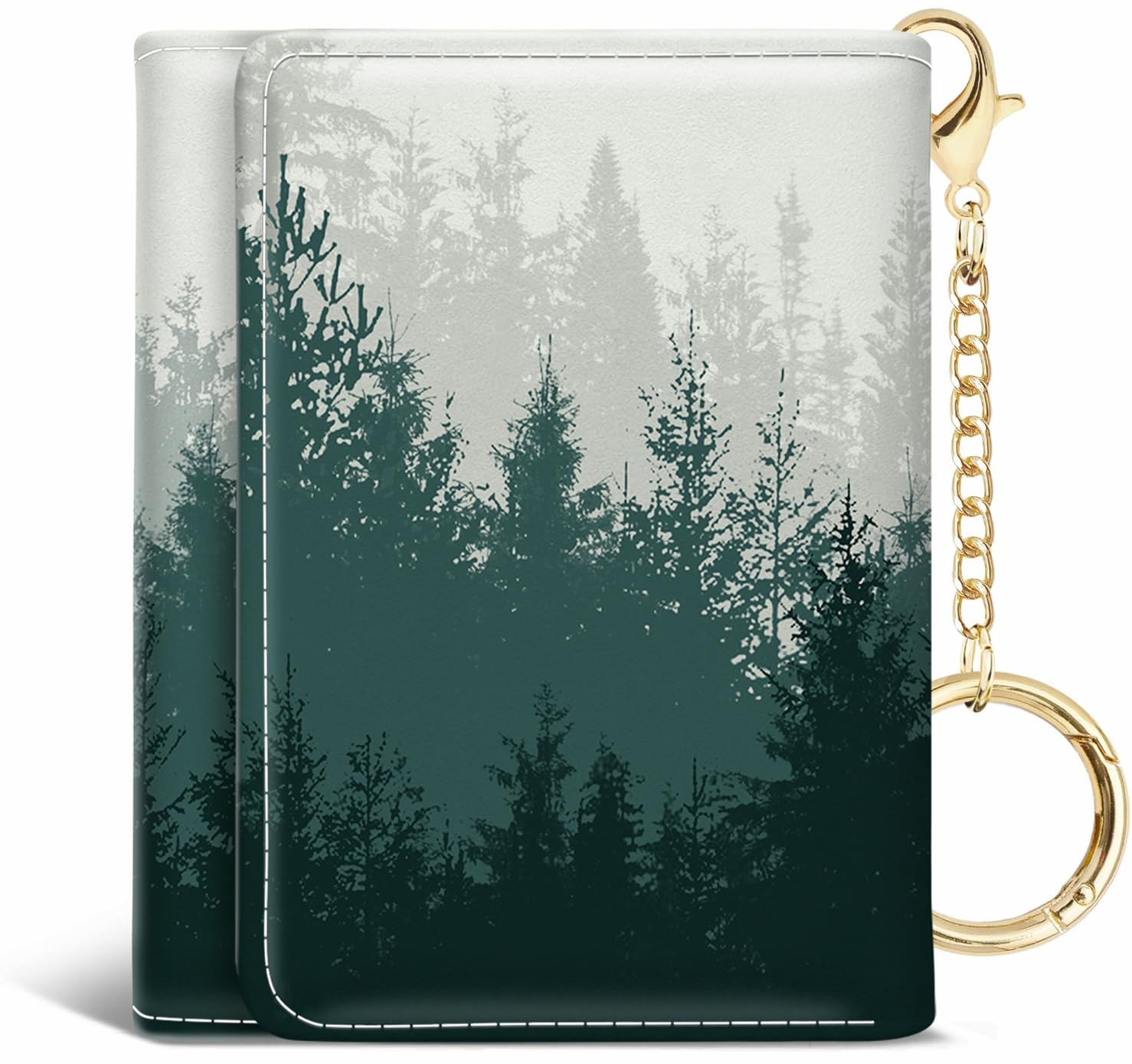 Jogjam Womens Wallet, Forest Tree Small Slim RFID Blocking Card Wallets, Trifold PU Leather Card Holder Wallet Organizer, Mini Pocket Cash Wallet with