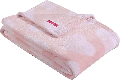 Miniatura 1 de Betsey Johnson - Manta King, ropa de cama de felpa ligera y cálida, decoración para el hogar para todas las estaciones (corazón punteado rosa, King)