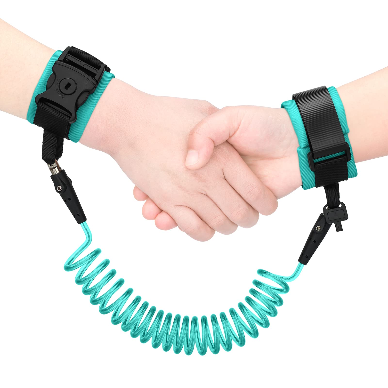 2M Pulsera de Seguridad para Niños y Niñas, Correa Antiperdida de Niños Giratoria 360°, Correa niño Seguridad con Cierre a Partir de 2 Años, Verde
