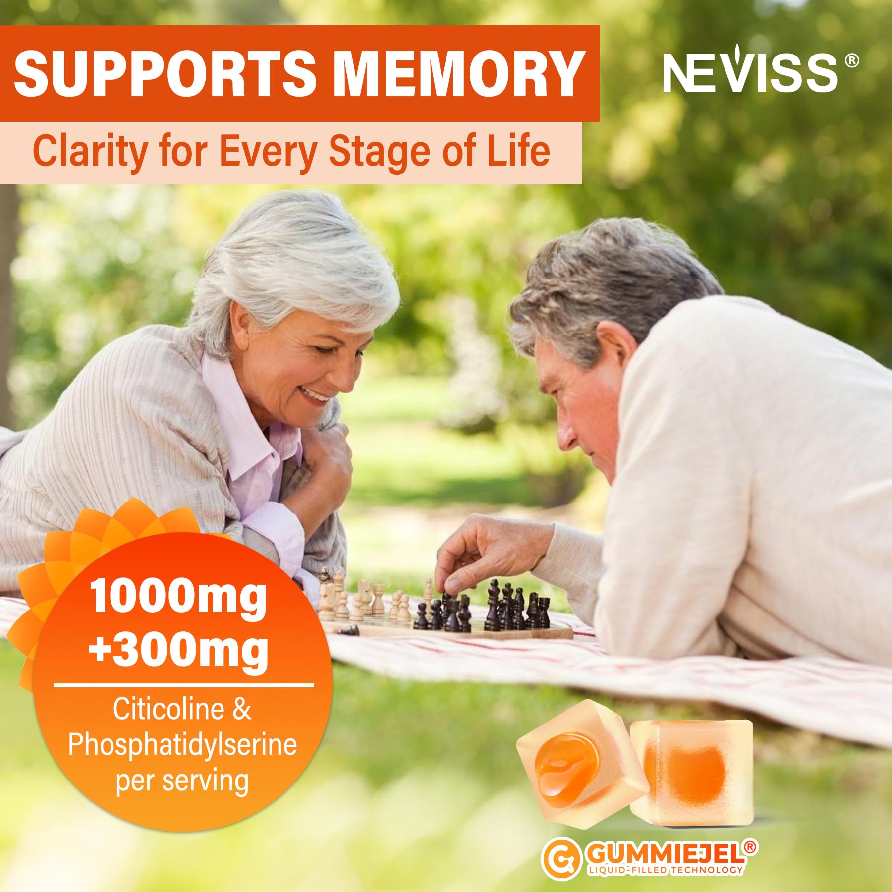 NEVISS Citicoline 1000mg & Phosphatidylserine 300mg, CDP Choline Gummies — Amazon image 7