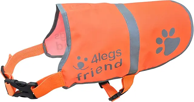 Gilet de sécurité réfléchissant pour chien de chasse - Haute visibilité, taille large orange