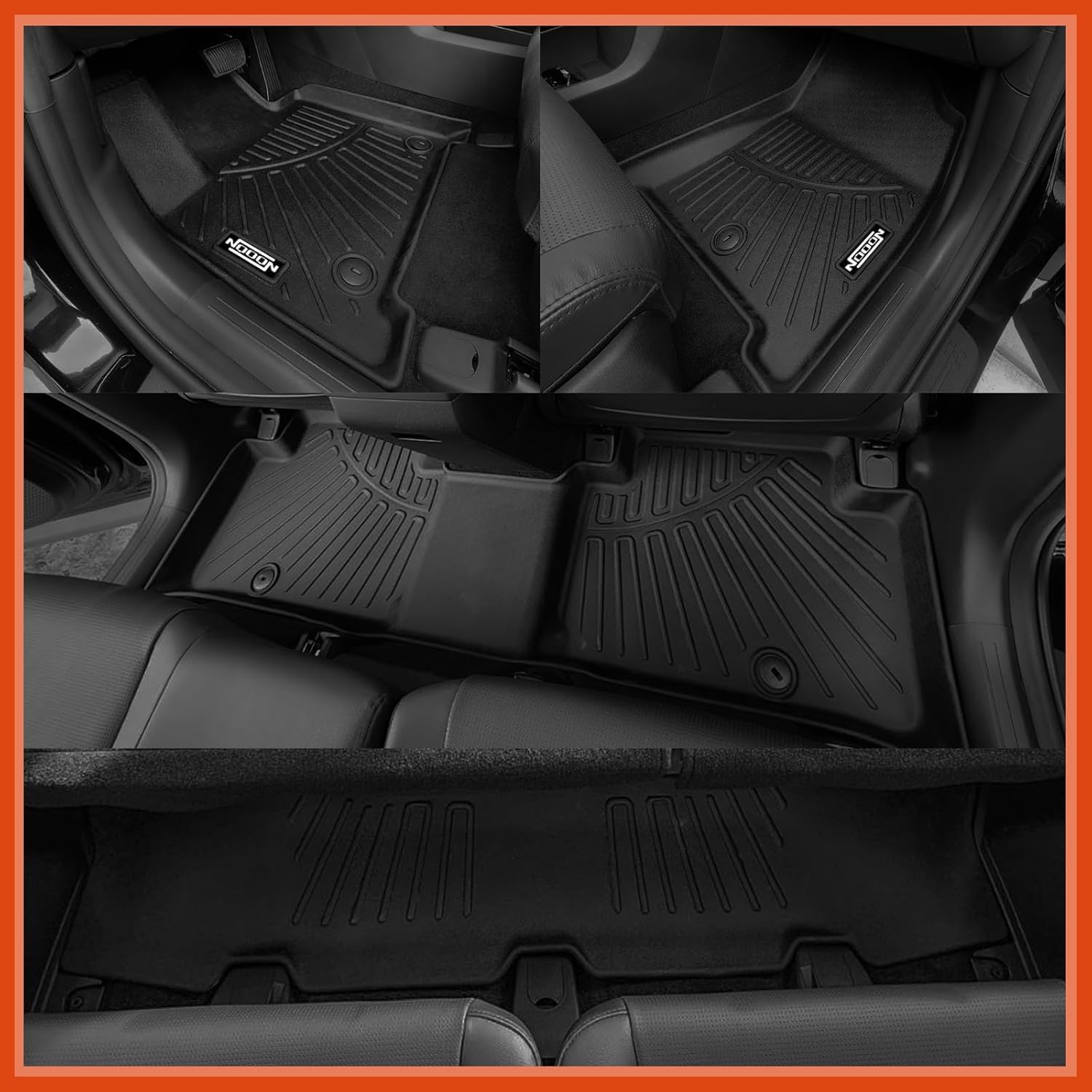 NQOQN All Weather Floor Mats Fit for Ford Explorer 6 Seats 2020-2025 2026 Floor Mats Cargo Mat with — view 3