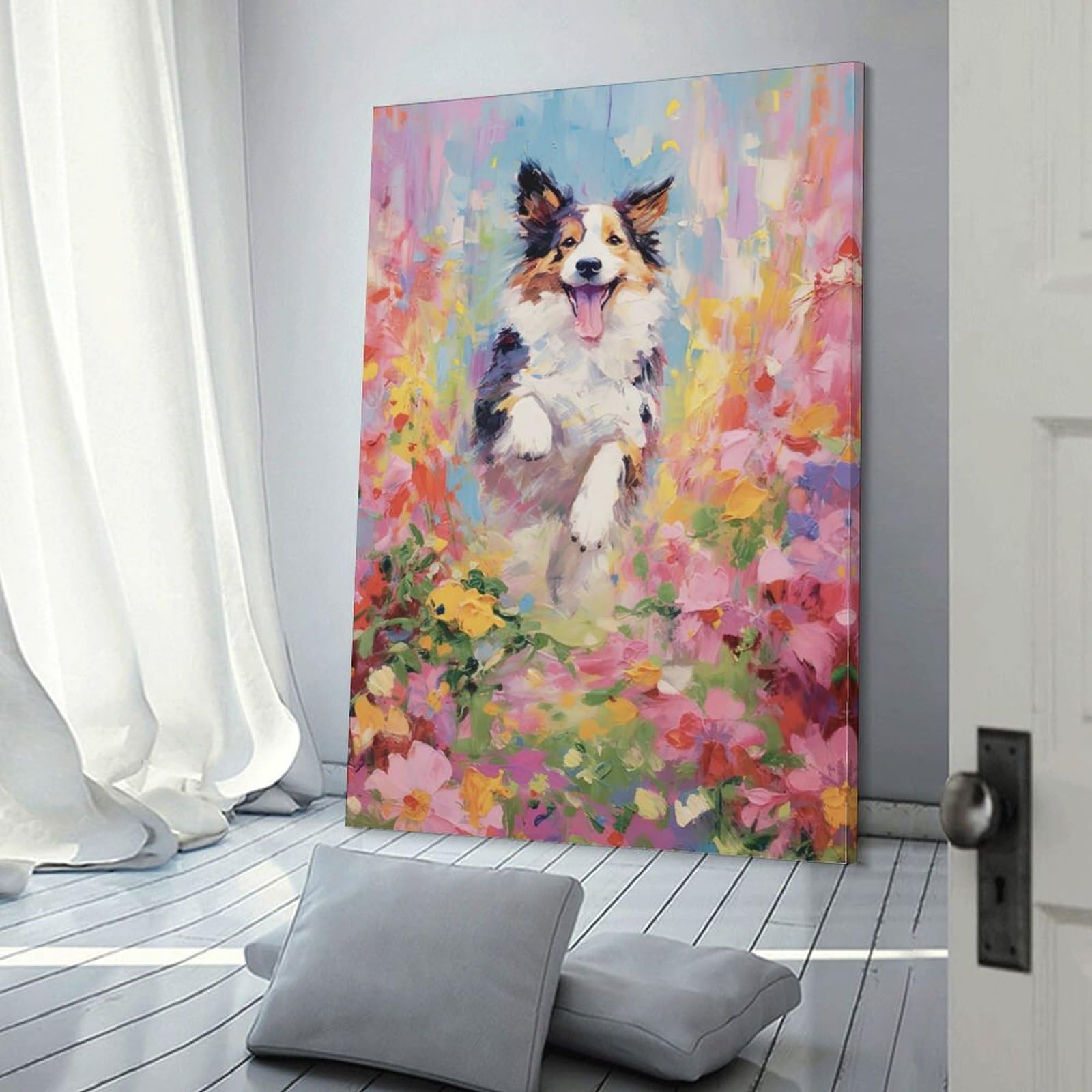 Amazon.co.jp: ッグ シェルティ羊ドッグ 絵画ポスター ホーム