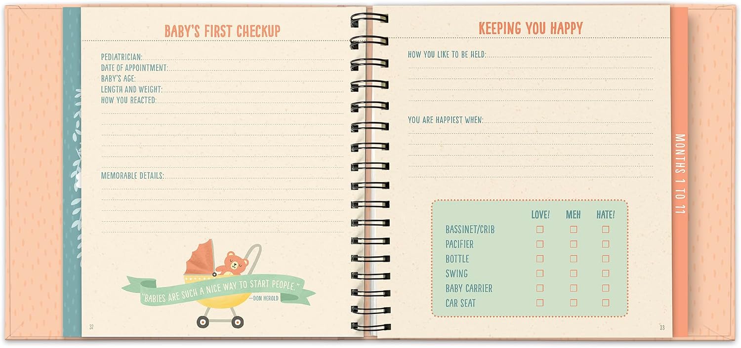 Baby's First Years Guided Journal by Studio Oh! - Bundle of Joy - 9" x 9" - Beautifully Illustrated Hardcover Journal with Storage Pockets Creates a Keepsake of Baby's Earliest Years
