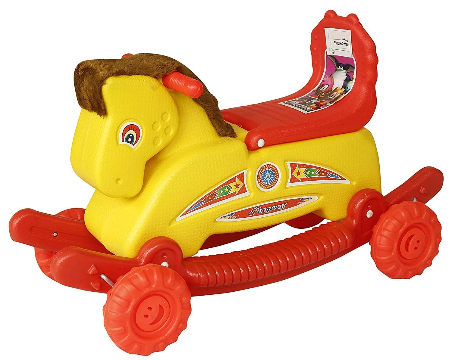 myhoodwink 2 in 1 Baby Mangolian Horse Rider | Rocker Toys for Kids 1-6 ...