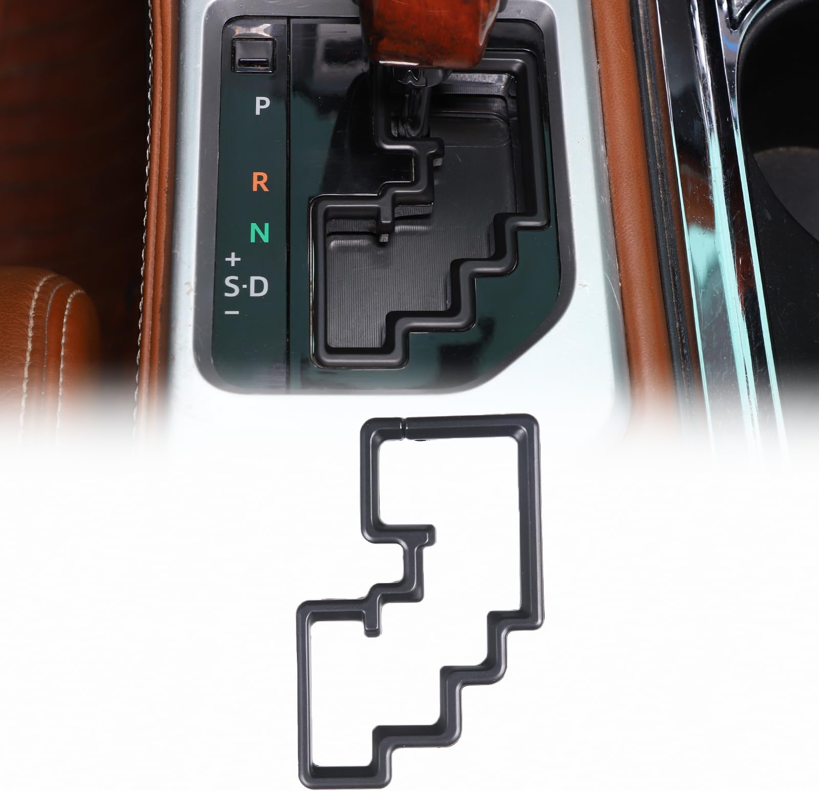 CHEAYAR Gear Shift Trim Fit for Toyota Tundra 2014-2021 Gear Shift Panel Trim Cover, Gear Shifter Console Anti-Scratch Frame Cover, Interior Protection Decoration Accessories (Matte Black)