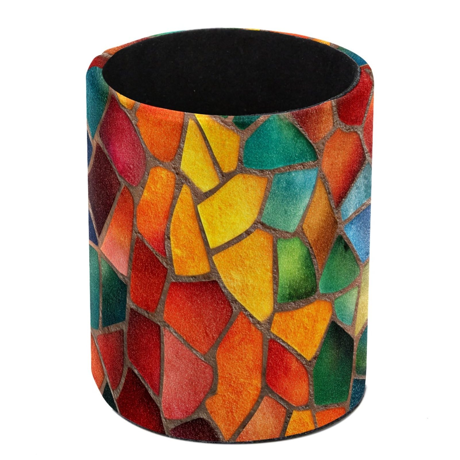FWJZDSP Rainbow Mosaic Pencil Cup Pen Organizer Makeup Brush Holder for Office Home Countertop Desk Accessory Storage