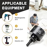 Vista 158 de Sierra perforadora de 4 1/8 pulgadas (4.134 in) para madera y plástico, broca de núcleo de cortador de agujeros bimetálico HSS para paneles de yeso