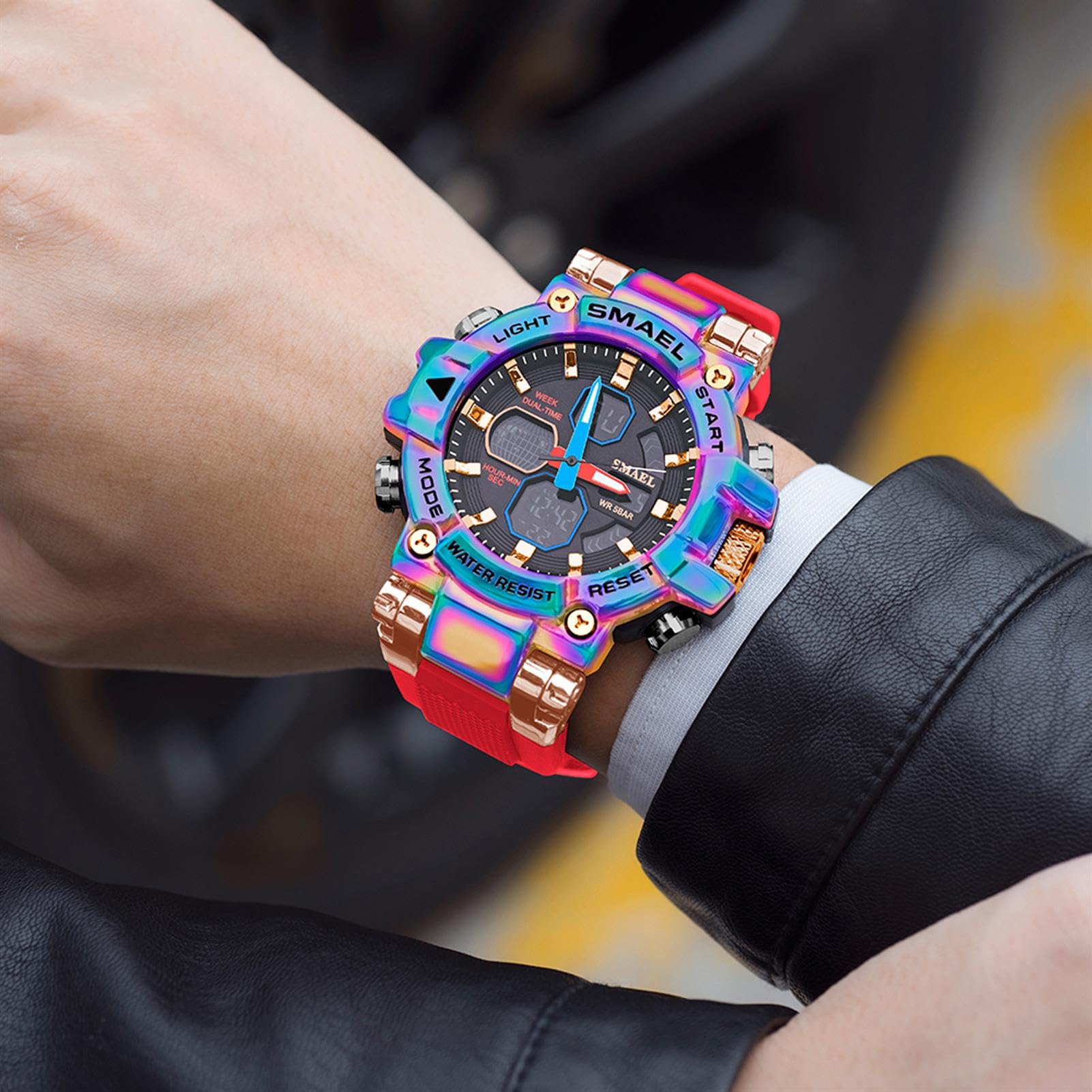Montre De Sport pour Homme Numériques Montres Imperméable Digital Militaire Montres avec Alarme Mode Grand Cadran Montres