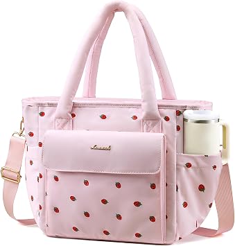 LOVEVOOK Insulated Lunch Bag Women, Puffer Adult Large Lunch Box for Work