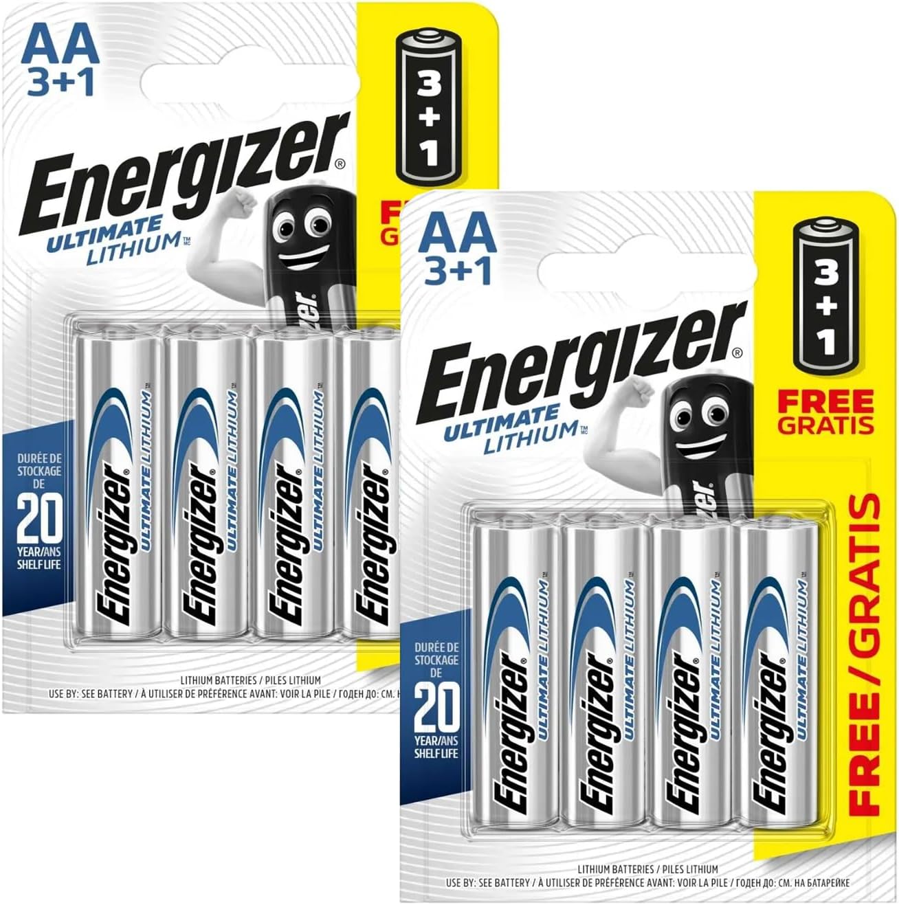 Ultimate AA Lithium Batteries, 1.5V Double A Disposable Battery for