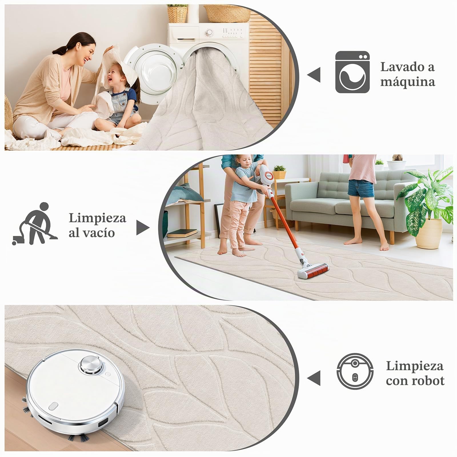 SHACOS Alfombra de Pasillo Larga Beige 80 x 300 cm Alfombra Cocina Antideslizante Lavable Pelo Corto Suave Tapete Largo para Pasillo, Entrada, Dormitorio, Lavandería
