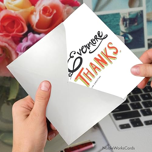 Miniatura 6 de The Best Card Company - Tarjeta de felicitación de agradecimiento con sobre de 5 x 7 pulgadas (1 tarjeta) Palabras de agradecimiento C9633BTYG