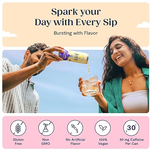 Miniatura 8 de Juni Té espumoso con adaptógenos, cero azúcar, 5 calorías, orgánico, té helado, cafeína natural de té verde, vegano, bebida adaptógena, latas de 12