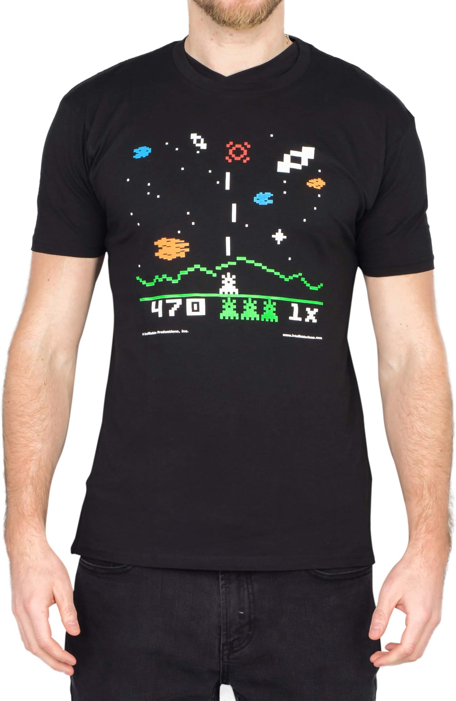 The Big Bang Theory Sheldon Cooper Astrosmash Intellivision Video Game Erwachsene Schwarz T-shirt